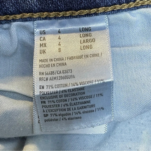 American eagle super stretch skinny jeans size 4 long - Picture 7 of 12